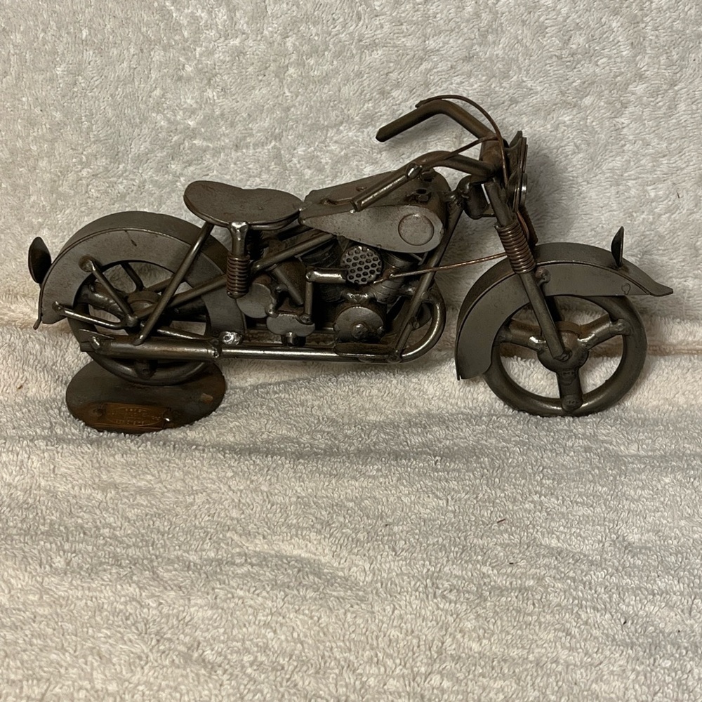 Motorcycle Hinz & Kunst Welded Metal Art Sculpture Made in Germany
